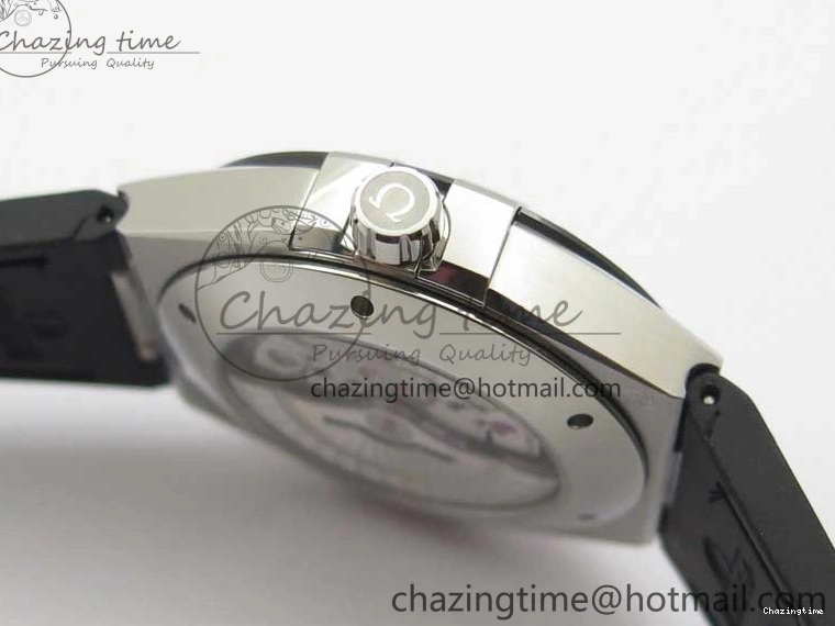 0419 Neat Constellation 131.33.41.21.03.001 SS TW Best Edition Black Dial On Gummy Strap A 7873